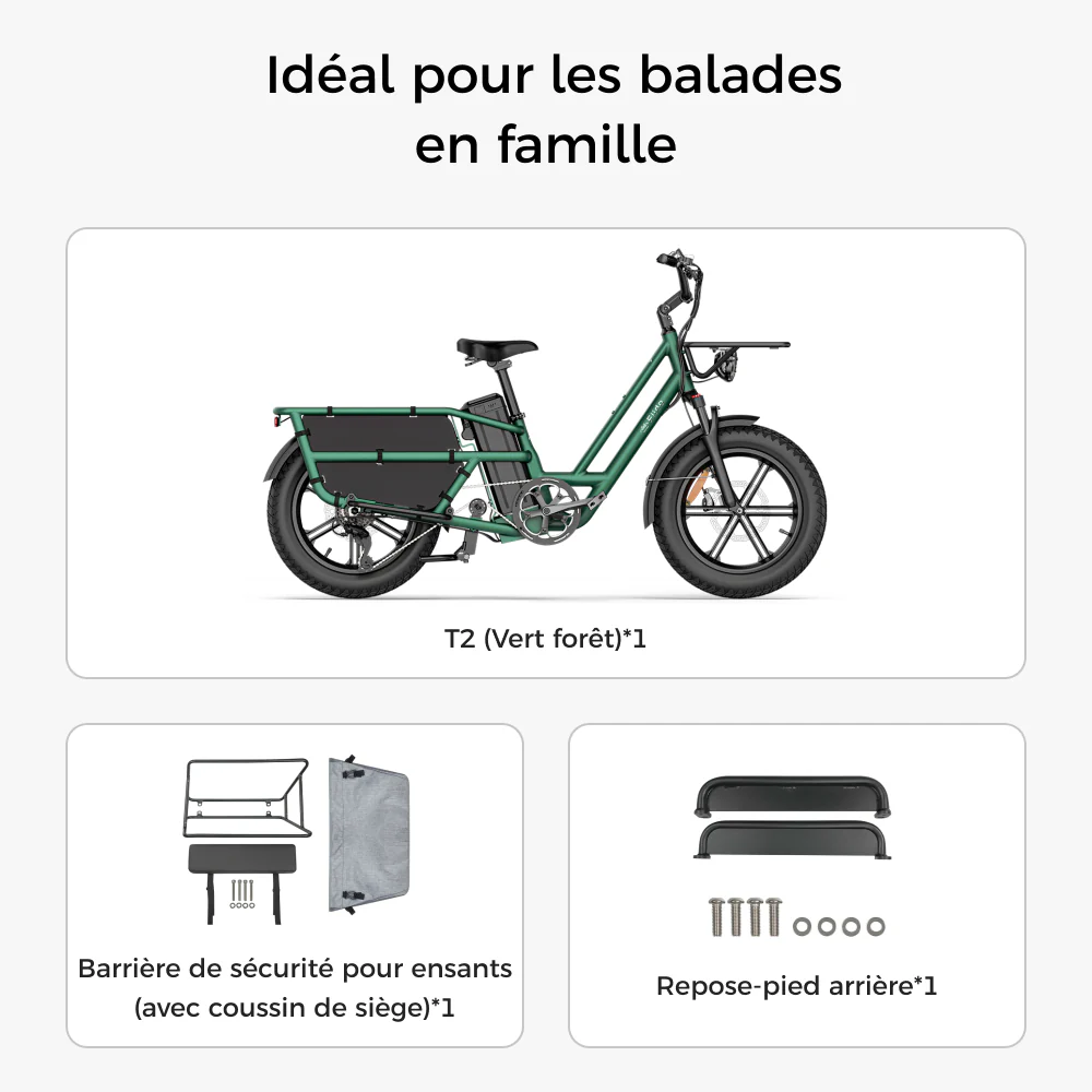 Vélo cargo électrique Fiido T2 : 200 kg de charge utile, 136,26 km d’autonomie maximale. - Image 16