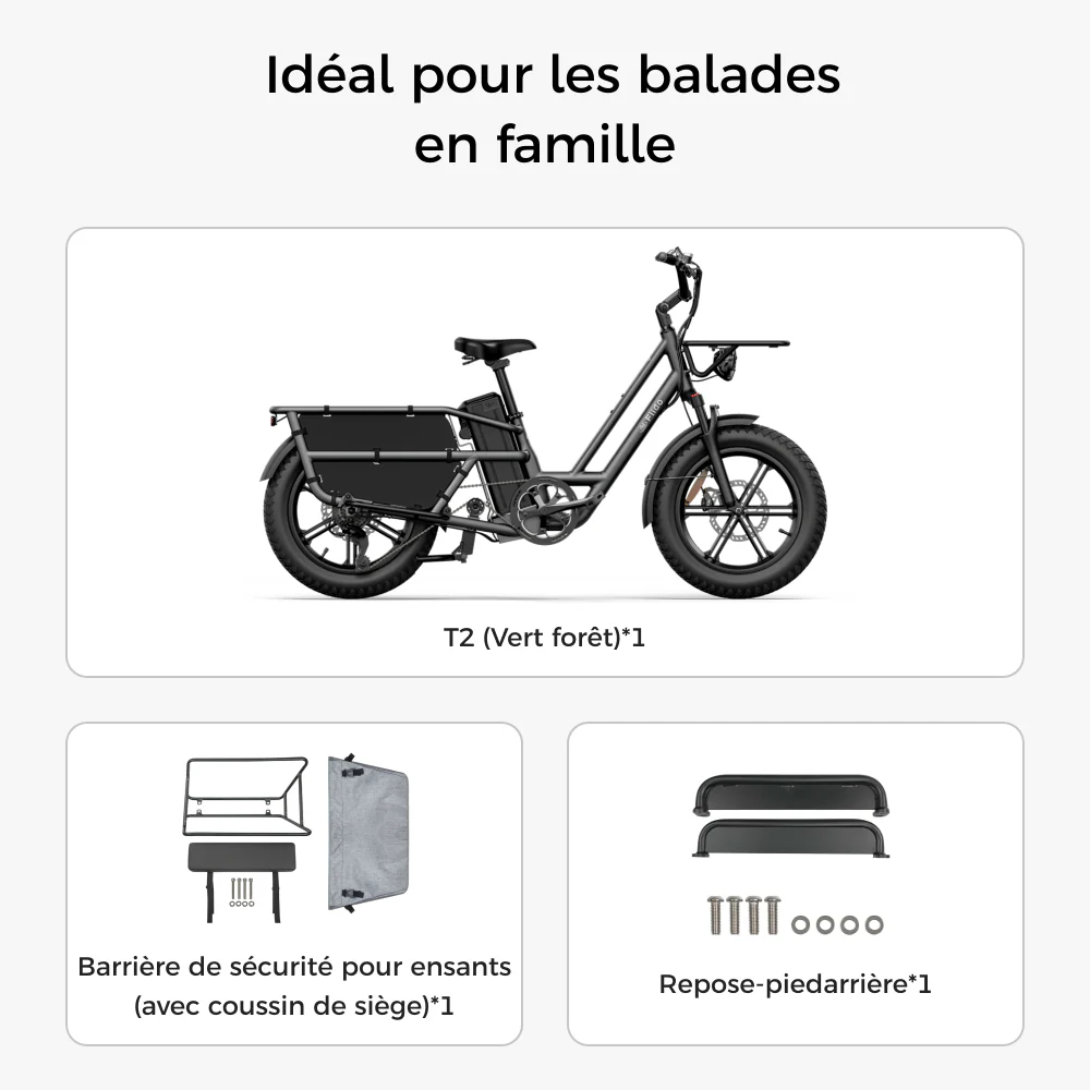 Vélo cargo électrique Fiido T2 : 200 kg de charge utile, 136,26 km d’autonomie maximale. - Image 17
